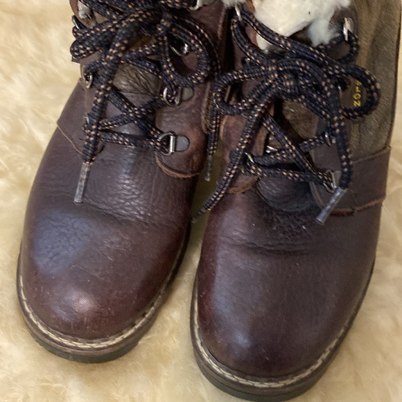 Vintage Blondo Waterproof Leather Sheep Fur Lined Hiking Moto Boots size 6 - Picture 2 of 12